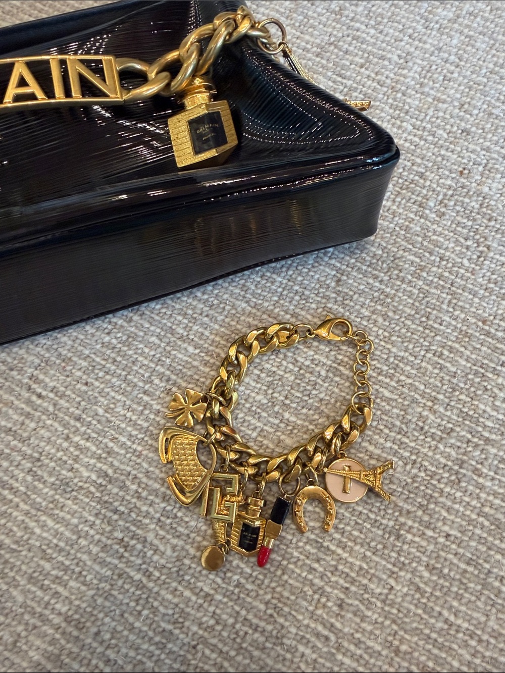 Balmain gold charm bracelet